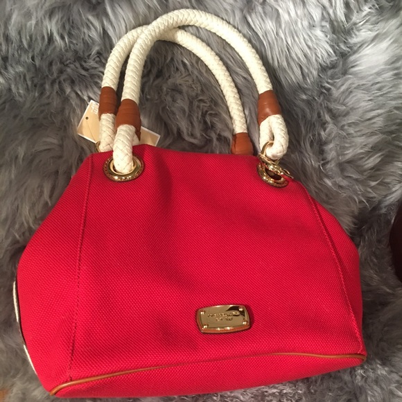 Michael Kors Handbags - NWT Michael Kors Red Nautical bag.